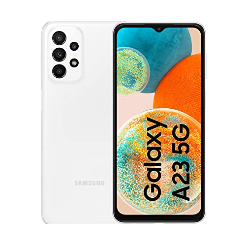 Samsung Galaxy A23 5G Smartphone Android 12, Display Infinity-V 6.6’’¹, 4GB RAM e 128GB di memoria interna espandibile², Batteria 5000 mAh³, Awesome White [Versione Italiana]
