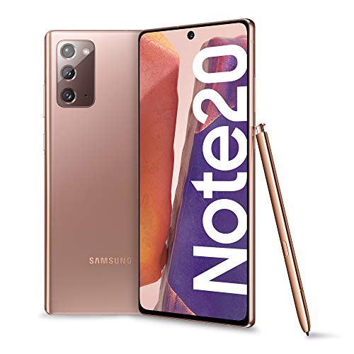 Samsung Galaxy Note20 Smartphone, Display 6.7  Super AMOLED Plus FHD+, 3 fotocamere posteriori, 256GB, RAM 8GB, Batteria 4300 mAh, Dual Sim + eSim, Android 10, Mystic Bronze [Versione Italiana]