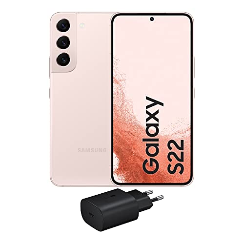 Samsung Galaxy S22 5G, Caricatore incluso, Cellulare Smartphone Android senza SIM 128GB Display 6.1’’¹ Dynamic AMOLED 2X, 4 Fotocamere, Pink Gold 2023 [Versione Italiana]