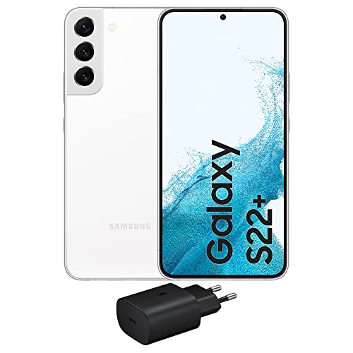 Samsung Galaxy S22+ 5G Smartphone, Android senza SIM 128GB Display 6.6’’¹ Dynamic AMOLED 2X, 4 Fotocamere, Caricatore incluso, 2022, Bianco (Phantom White) [Versione Italiana]