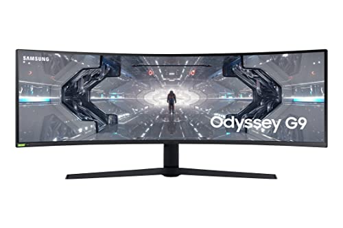Samsung Monitor Gaming Odyssey G9 (C49G93), Curvo (1000R), 49 , 5120x1440 (Dual QHD), 32:9, HDR10+, HDR1000, VA, 240 Hz, 1 ms, Freesync Pro, G-Sync, HDMI, USB 3.0, Display port, Ingresso Audio, HAS