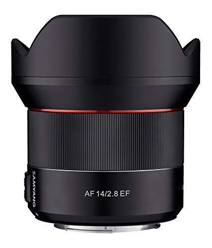 SAMYANG AF14MM F2.8 EF, Obiettivo con focale fissa con auto focus per fotocamere digitali, colore nero