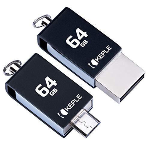 Scheda di Memoria USB da 64GB Chiavetta OTG a Micro USB 2 in 1 Compatibile con Xiaomi Mi A1 Mi A2 Mi A2 Lite, Mi Mix 3, Redmi 5 Plus Redmi Note 5 Redmi 7 Redmi Go | 64 GB Doppia Porta
