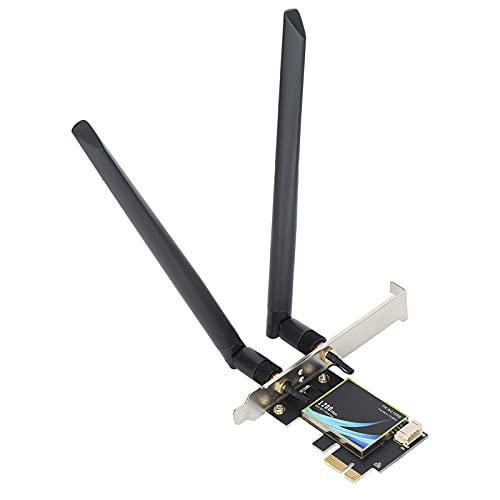 Scheda WiFi PCIe con Doppia Antenna, Adattatore WiFi Dual-Band 300 867Mbps, Scheda Adattatore di Rete Wireless Bluetooth 4.0 per PC Desktop, Compatibile con PCI-E X1   X4   X8   X16