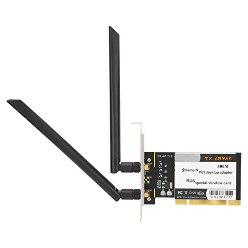 Scheda WiFi PCIe TX-AR9WS AR9220, scheda di rete WiFi wireless 300 Mbps con 2 antenne, adattatore Wi-Fi PCI Express 802.11b   g   n per WIN XP   WIN7   WIN8   WIN10, supporto WIFI condiviso