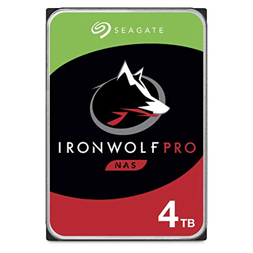 Seagate IronWolf Pro 4TB NAS Internal Hard Drive HDD – 3.5 pollici SATA 6Gb s 7200 RPM 128 MB Cache per RAID Network Attached Storage Data Recovery Service – Frustration Free Packaging (ST4000NE001)