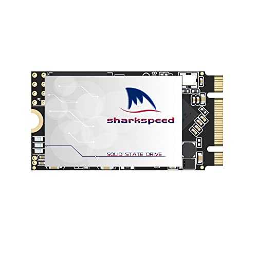 SHARKSPEED SSD 256GB M.2 2242 NGFF Plus Unità a stato solido interna SATA III 42mm Velocità di lettura fino a 550 MB s,3D NAND,per Notebook PC desktop(256GB M.2 2242)