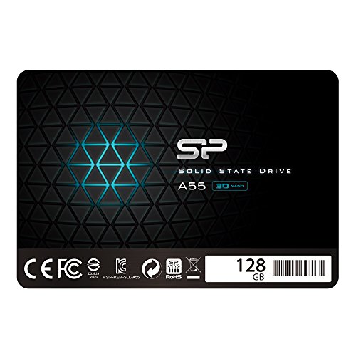 Silicon Power SSD 128GB 3D NAND A55 SLC Cache Performance Boost 2.5 Pollici SATA III 7mm (0.28 ) SSD interno