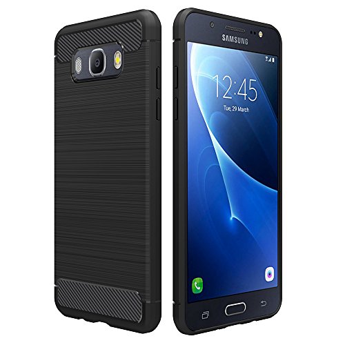 Simpeak Cover Compatibile per Samsung Galaxy J5 2016 5.2 , Nero Custodia Compatibile con Samsung Galaxy J5 Silicone Molle Cover Soft TPU Case