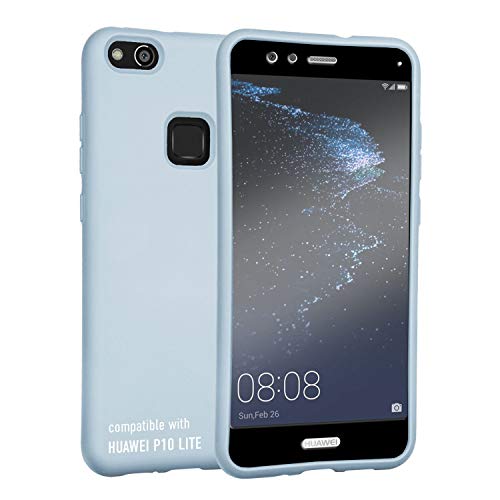 smartect Cover in Silicone per Huawei P10 Lite [Coleur: Blu Chiaro] - Aderenza Perfetta - Superficie Morbida Antiscivolo - Linee Interne Morbide - Case Silicone