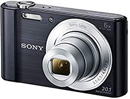 Sony DSC-W810 - Fotocamera Digitale Compatta con Sensore Super HAD CCD da 20.1 MP, Zoom Ottico 6x, Video HD, Nero