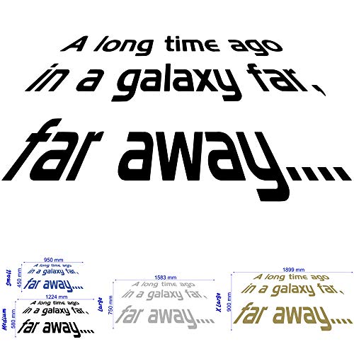 Star Wars - A long Time Ago - Wall Decal Art Sticker boy s bedroom playroom hall (Small) by Wondrous Wall Art