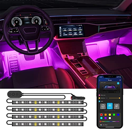 Striscia LED Auto con APP, Govee Luci LED Interne per Auto con 48 L...