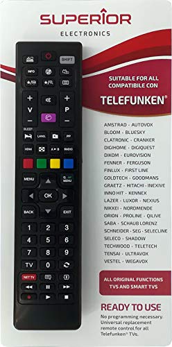 Superior Telecomando universale di ricambio per tutte le TV e SMART TV di Marca TELEFUNKEN & VESTEL