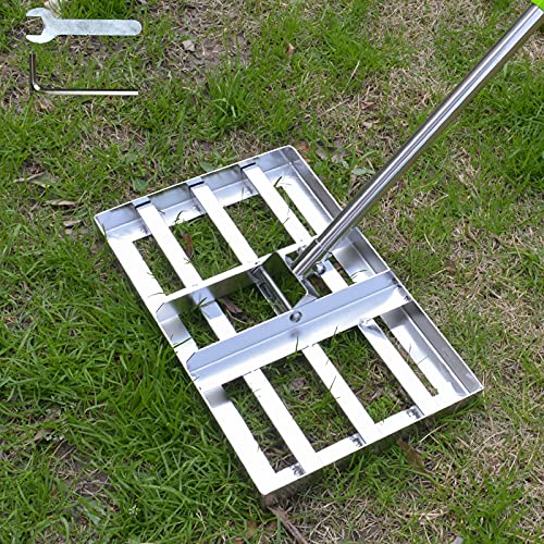 SurmountWay Lawn Leveling Rake - Pala da giardino, per giardino, cortile, prato, 25 x 43 cm