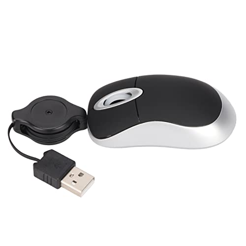 Sxhlseller Mouse Ottico Cablato Mini USB con Cavo Retrattile da 68 Cm, Mouse Portatile da Viaggio Piccolo per PC Computer Laptop, Plug And Play, Mouse Tascabile Compatto per Bambini Bambini