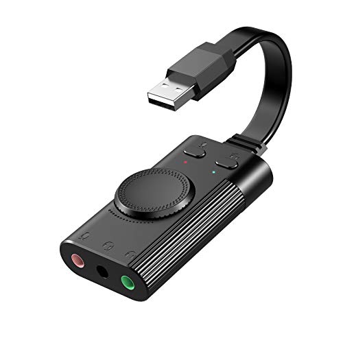 TechRise Scheda Audio USB, Scheda Audio Esterna con Adattatore USB c Jack 3.5 per Windows, Mac OS X, Linux, PS4 - Plug And Play