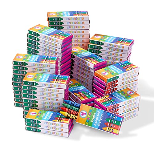 THE TWIDDLERS - 144 Sets di 4 Pastelli a Cera Colorati - Regalini Pignatta Compleanno Bambini