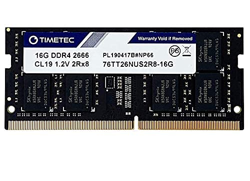 Timetec 16GB DDR4 2666MHz PC4-21300 Non-ECC Unbuffered 1.2V CL19 2Rx8 Dual Rank 260 Pin SODIMM per Laptop Notebook Memoria RAM Modulo di Aggiornamento