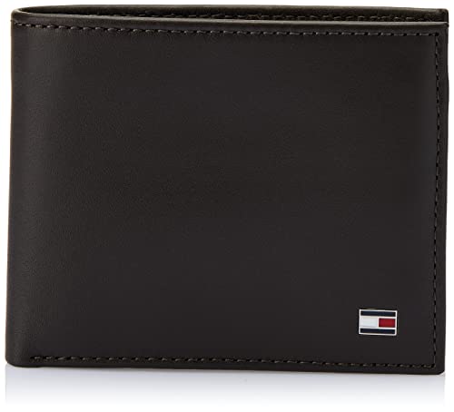Tommy Hilfiger Portafoglio Uomo Eton Mini CC Wallet in Pelle, Marrone (Brown), Onesize