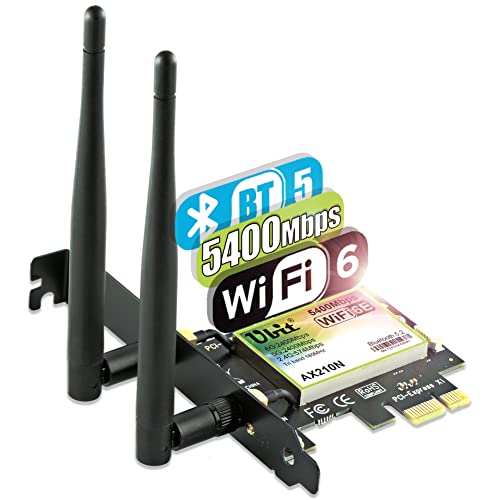 Ubit WiFi 6E Scheda di Rete 5400Mbp s Adattatore Wireless PCI Expre...