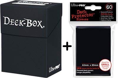 Ultra Pro Deck Box + 60 Small Size Protector Sleeves - Black - Yu-Gi-Oh!