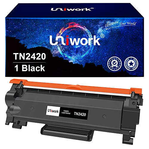 Uniwork Compatibili Cartucce di Toner Sostituzione per Brother TN2420 TN-2420 TN2410 TN-2410 per MFC-L2710DW L2710DN L2730DW L2750DW DCP-L2510D L2530DW HL-L2310D L2350DW L2375DW (Nero, 1-Pack)