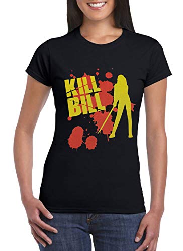UZ Design T Shirt Kill Bill Donna Ragazza Bambino Uma Turman Maglietta Film Cult Quentin Tarantino, Donna - S