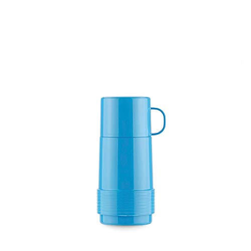 Valira Thermos da 0,25 L per liquidi con Bottiglia di Vetro isolata a Doppia Parete Made in Spain, Colore Blu