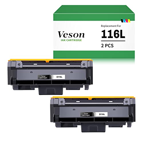 Veson MLT-D116L Cartuccia Toner Compatibile per Samsung Xpress SL M2885FW M2825ND M2675FN M2625D M2875FD M2835DW M2676N M2626D M2826ND M2825DW M2676FH (2 Nero)