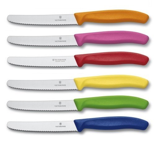 Victorinox - Set da 6 coltelli da Cucina Colorati, Nuova Forma del ...