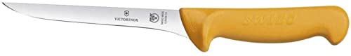 Victorinox Swibo, coltello da cucina disossatore, lama da 13 cm dritta, flessibile e stretta, giallo