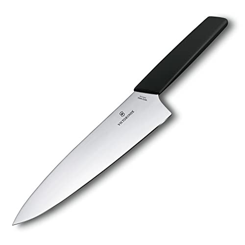 Victorinox Swiss Modern, coltello per sfilettare con lama extra larga, lavabile in lavastoviglie, nero, in acciaio