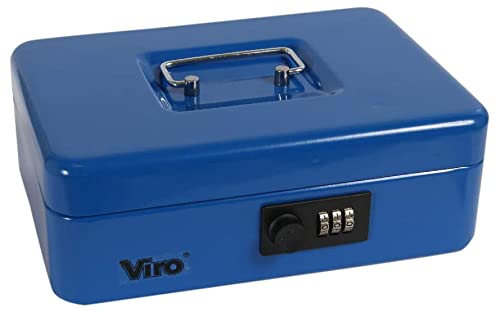 Viro 4263 Cassetta Portavalori a Combinazione Variabile, Blu, 250 x 180 x 88 mm
