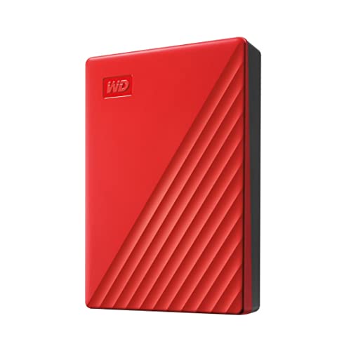 WD 4TB My Passport Rosso, Hard Disk Portatile USB 3.0 con software per la gestione dei dispositivi, backup e protezione tramite password, funziona con PC, Xbox e PS4