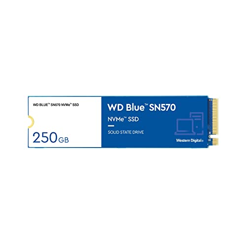 WD Blue SN570 250GB High-Performance M.2 PCIe NVMe SSD, con velocità di lettura fino a 3300 MB s