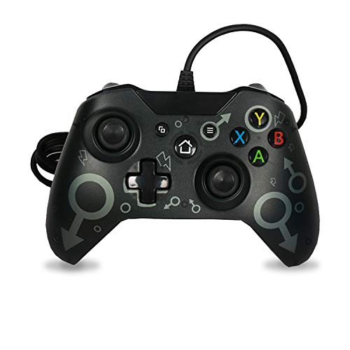 Wired Controller Xbox One Gamepad per Giochi USB Cablato Joypad Joystick di Gioco Microsoft Windows 7 8 10 Joystick per Xbox One Xbox one X Xbox One S Xbox Series X S(Nero)