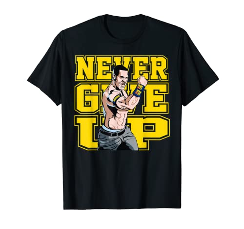 WWE John Cena Never Give Up 01 Blu Maglietta...