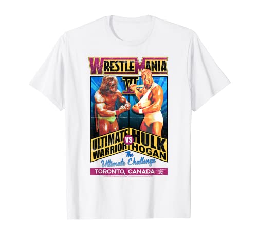WWE WrestleMania Ultimate Warrior VS Hulk Hogan Vintage Maglietta