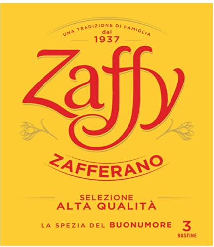 Zaffy Zafferano - Confezione da 12 Bustine (4 buste da 3) Ideale per preparazioni salate e dolci, selezionato, controllato e lavorato in Italia come da tradizione