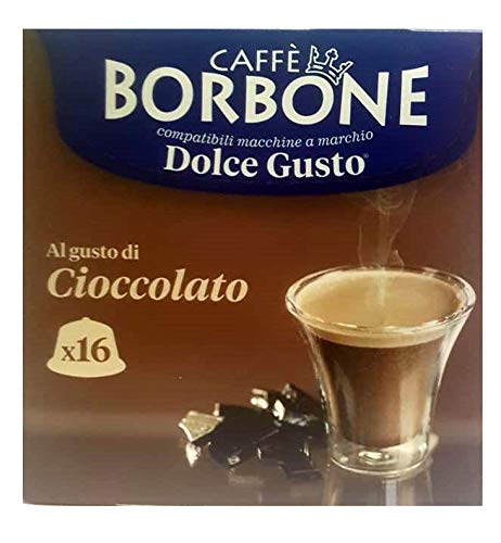 16 Capsule Caffè Borbone cioccolato compatibili Nescafè Dolce Gusto 