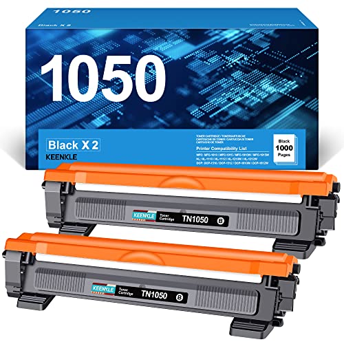 2-Pack TN-1050 Compatibile per Brother TN1050 per Cartucce Toner Brother DCP1612W MFC-1910W MFC-1810 HL-1110 HL-1212W DCP-1512 DCP-1510 DCP-1610W DCP-1612W HL-1210W HL-1112 (Nero)