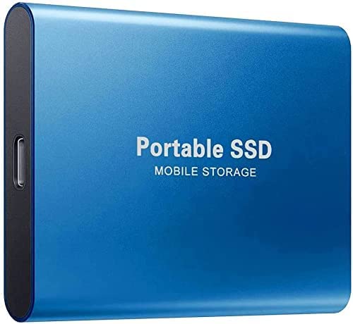 8TB External Solid State Drive Portable SSD USB 3.1 Type-C 8TB External Hard Drive Compatible with Mac,Desktop,Laptop,MacBook,Chromebook (8TB, Blue)