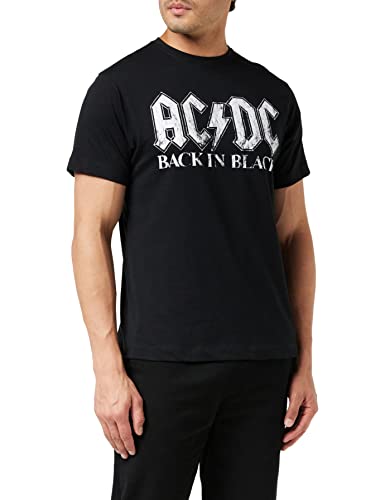 AC DC Retro in Nero T-Shirt, Uomo...