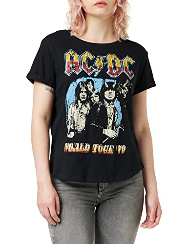 AC DC World Tour 79 T-Shirt, Nero (Black Blk), 44 (Taglia Produttore: Medium) Donna