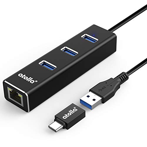 Adattatore USB 3.0 Ethernet, atolla Hub USB 3.0 con Ethernet - 3 Po...