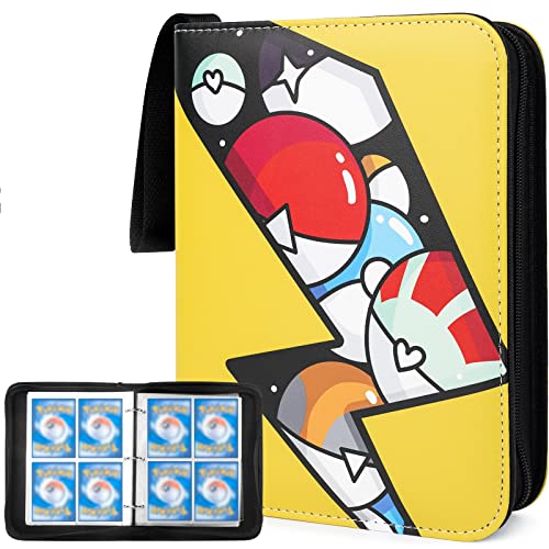 Album per Carte Pokemon, Raccoglitore per Pokemon Carte, Libro Porta Carte Pokemon, Compatibile per Yi Gi Oh GX EX Trainer Magic MTG, 60 Pagine Può Contenere 480 Carte
