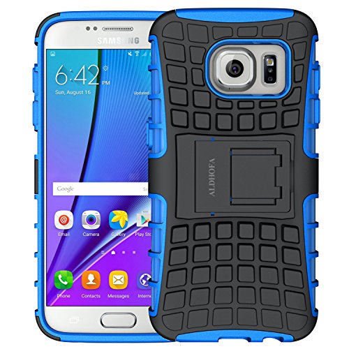 ALDHOFA Cover Samsung Galaxy S7, Doppio Strato a Ibrida Phone Caso per Samsung S7-Blu