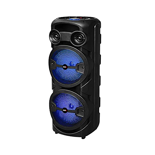 Altoparlante Bluetooth BSL-S60 con illuminazione RGB | 2 altoparlanti da 8 pollici | 2 x 15 W RMS | Batteria lunga 4 ore | Funzione Karaoke | Radio FM | USB | TF