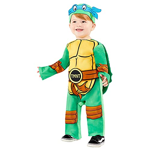 amscan 9909134 - Costume ufficiale per bambini con tartarughe ninja, con licenza TMNT, con occhiali intercambiabili (2-3 anni)